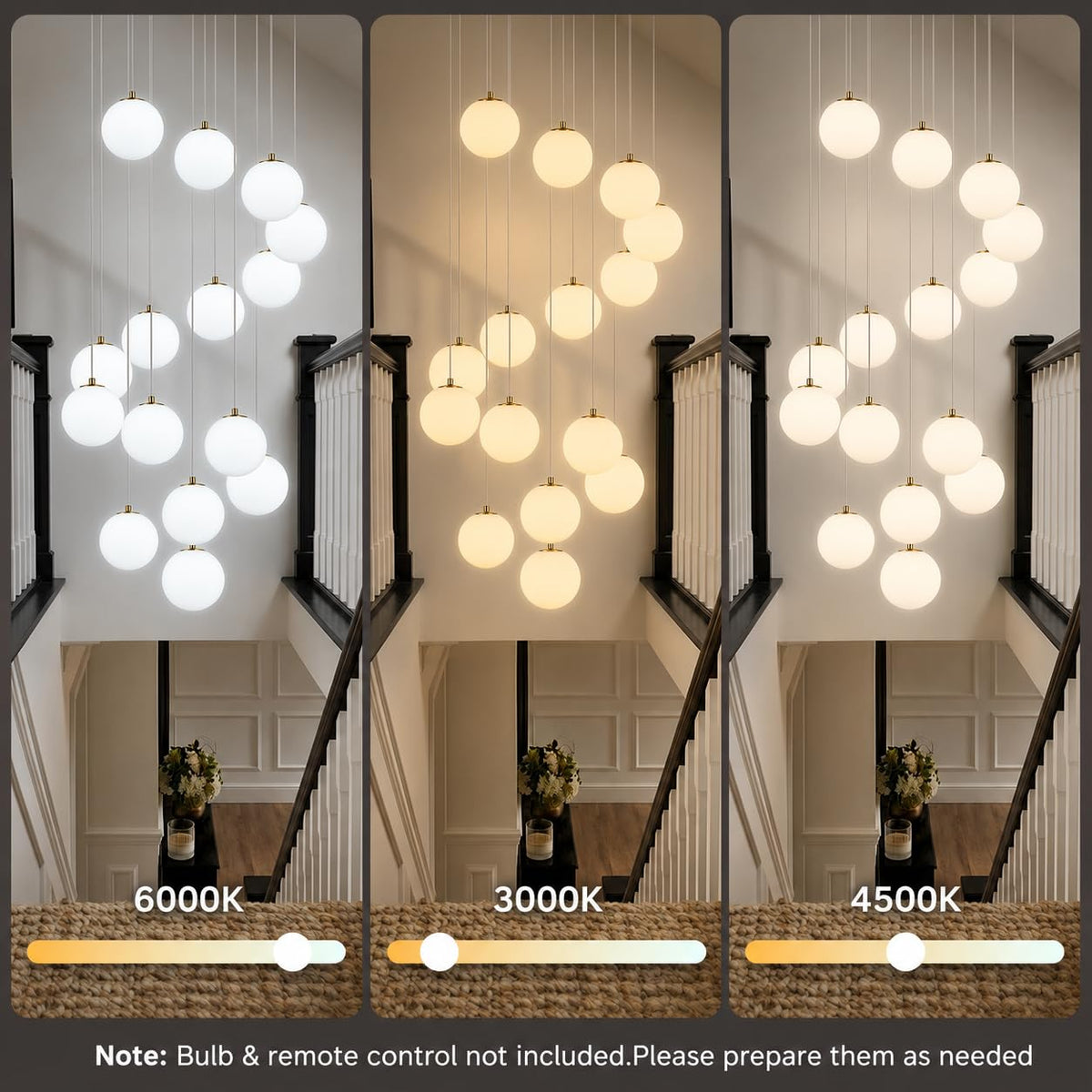 Gold Globe High Ceiling Chandelier (Gold / 9-Light)