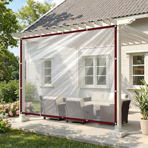 Clear Tarp Waterproof Vinyl with Reinforced Grommets