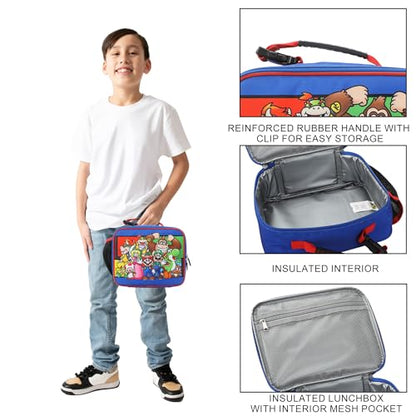 Super Mario Brothers Favorite Characters Insulated Lunch Kit (Super Mario Brothers Blue)