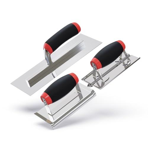 3 Pack Stainless Concrete Finishing Trowel set