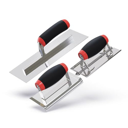 3 Pack Stainless Concrete Finishing Trowel set
