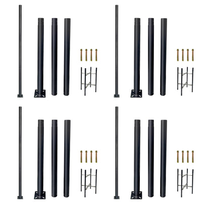 4 Pack 9.35ft Outdoor Street Light Pole (9.35 ft-4 Pack)