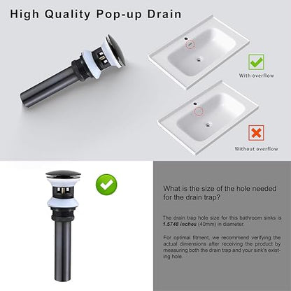 Black Gold Single Hole Brass Bathroom Sink Faucets