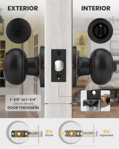 Oil Rubbed Bronze Door Knobs (Oil Rubbed Bronze)