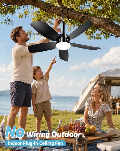 Outdoor Ceiling Fan with Light