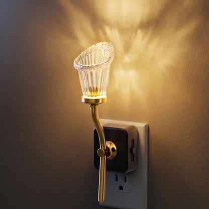 Night Light Flameless Candle Amber Night Lights Plug into Wall