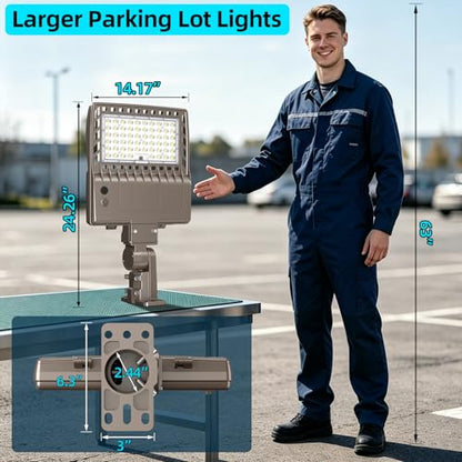 LED Parking Lot Lights Arm & Slip Fitter Mount Dusk to Dawn