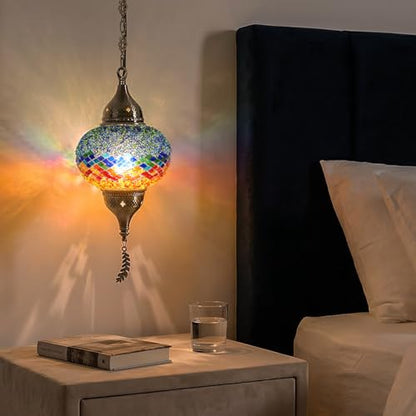 Turkish Moroccan Mosaic Pendant Light (Multicolor2)