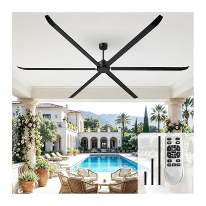 108 120 Inch Industrial Ceiling Fan No Light