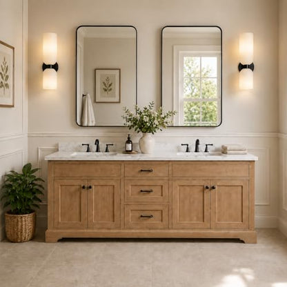 Milk Glass Bathroom Wall Sconces Set of Two