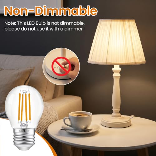 G45 Non Dimmable Light Bulbs 2700K