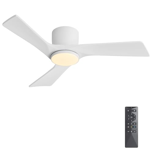 Flush Mount Ceiling Fan with Light 36"