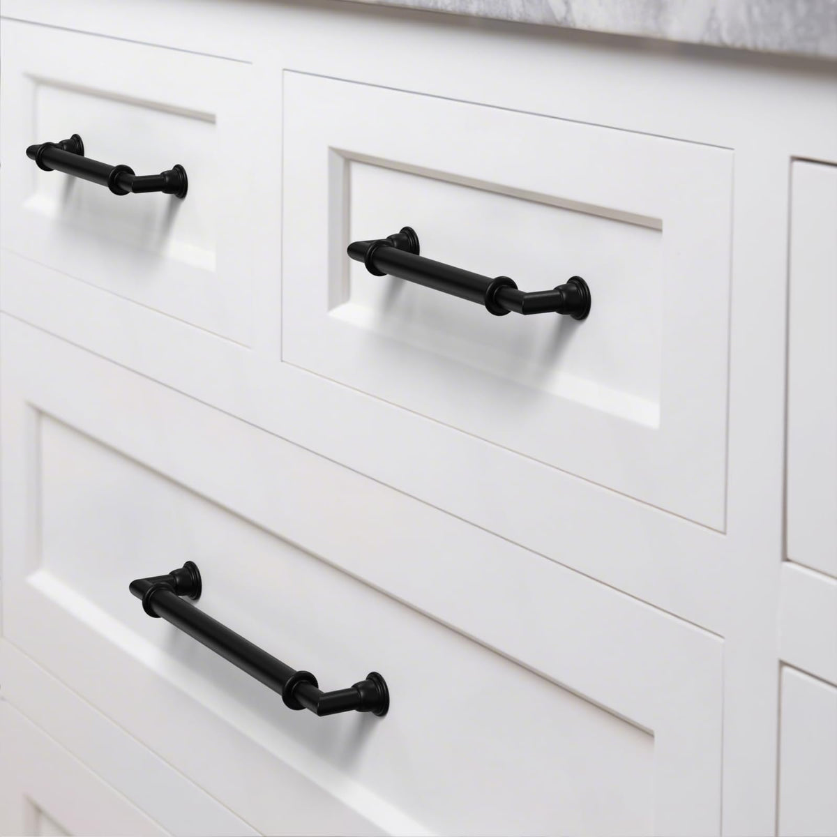 20 Pack Matte Black Cabinet Pulls 5 Inch (5" Hole Center / Matte Black)