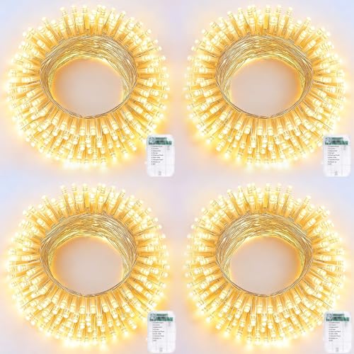Clear Wire LED String Lights Indoor Christmas Lights Battery Powered