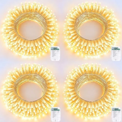Clear Wire LED String Lights Indoor Christmas Lights Battery Powered