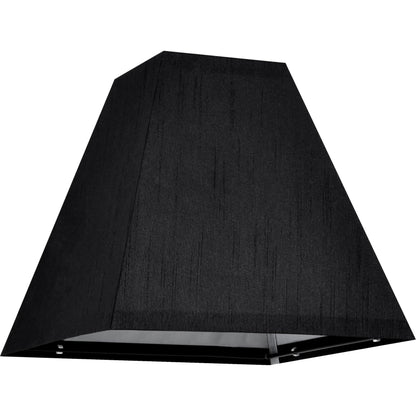 Small Square Lampshades for Table Lamps Set of 2 Black (Black-faux silk / 4 × 9 × 8.3 inches (2 pack))