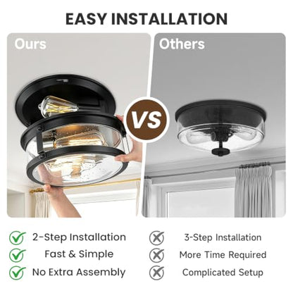 2 Light Flush Mount Ceiling Light Fixtures