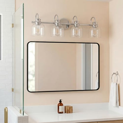 4 Lights 32" Bathroom Vanity Light Fixtures (Chrome / 4 Lights)