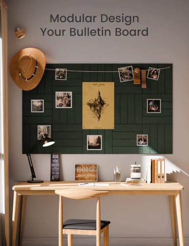 48" x 36" Large Felt Bulletin Board (Christmas Green / Bold-stripe 12-pack)