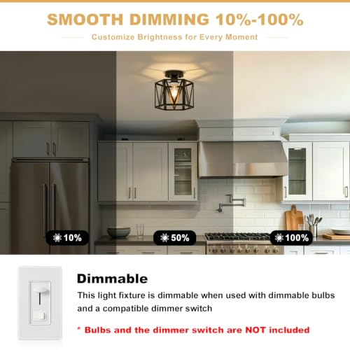 Farmhouse Semi Flush Mount Ceiling Light