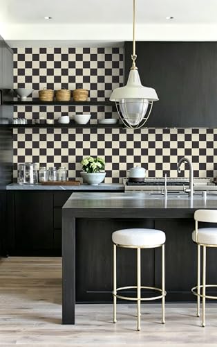 Checkered Wallpaper Checkerboard Peel and Stick Wallpaper Bedroom Removable Self Adhesive Wall Paper Waterproof Bathroom Vinyl