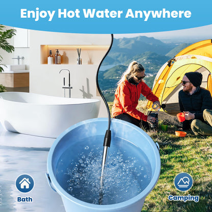 2000W 120V Portable Immersion Water Heater for Spas (Black)