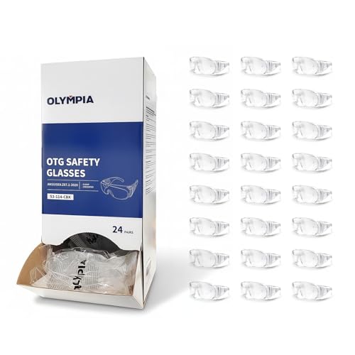 Safety Glasses Over Eyeglasses 24 Pack ANSI Z87.1