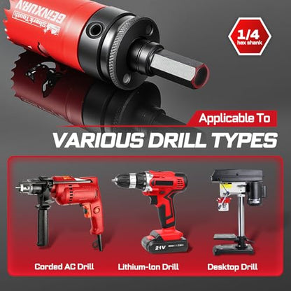Hole Saw Set with 1 PC Small Mandrel