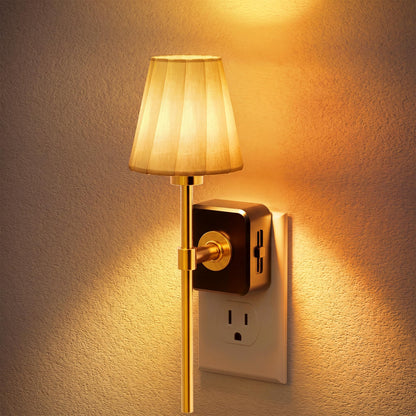 Night Lights Plug into Wall Vintage Nightlight Dusk to Dawn Sensor (White / 1 Pack)