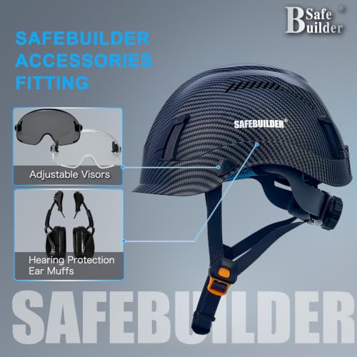 Construction Hard Hats ABS Safety Helmet Adjustable Ventilation System Lightweight Industrial Work Head Protection Certified ANSI