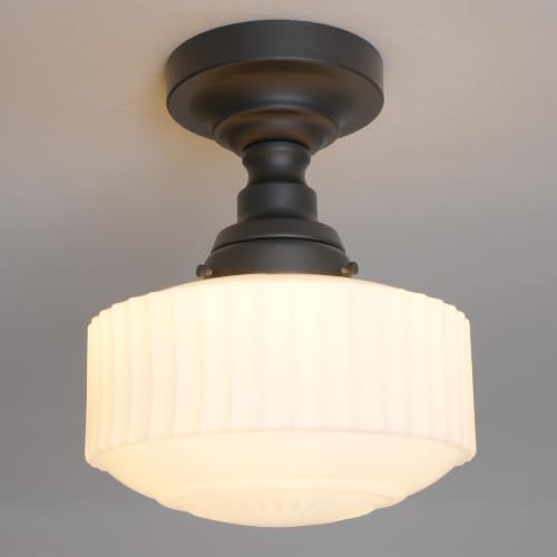 Modern Schoolhouse Semi Flush Mount Ceiling Light