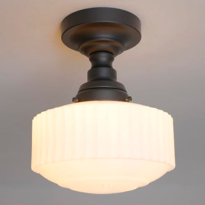 Modern Schoolhouse Semi Flush Mount Ceiling Light