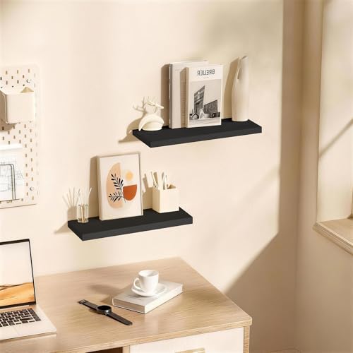 Black Floating Shelves 22.5in (A. Black - Universal Classic Style / 22.5inches)