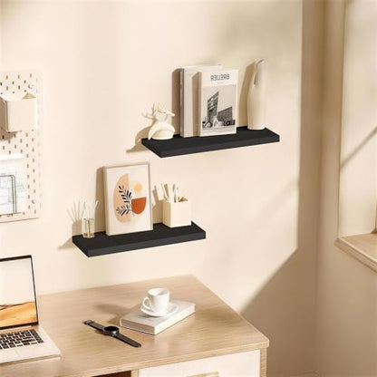 Black Floating Shelves 22.5in (A. Black - Universal Classic Style / 22.5inches)