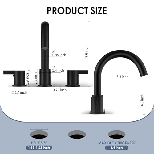 Two Handle WIDESPREADE Bathroom Faucet 18029