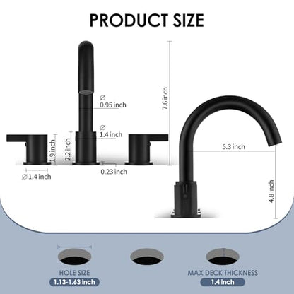 Two Handle WIDESPREADE Bathroom Faucet 18029