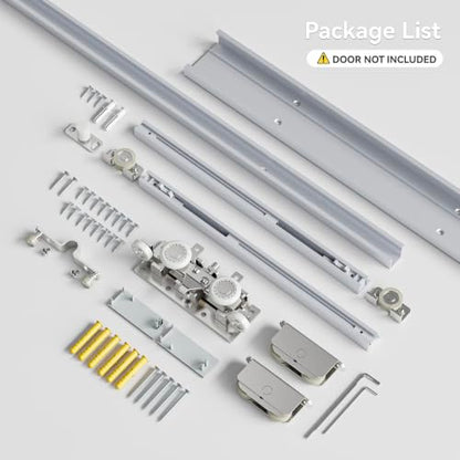 Concealed Sliding Barn Door Hardware with Soft Close Mechanism