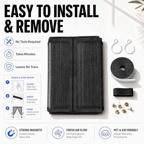 Magnetic Screen Door Mesh