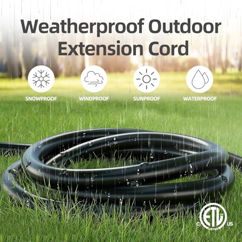 60FT Outdoor Extension Cord Waterproof (60FT)