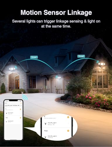65W Smart Outdoor Security Lights with Motion Sensor