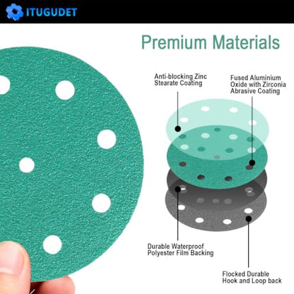 5 Inch 9 Hole All girt Sanding Discs Sandpaper