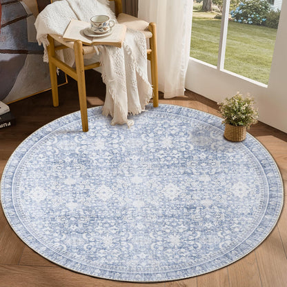 Round Rug 4ft (Light Blue / 4' (Round))