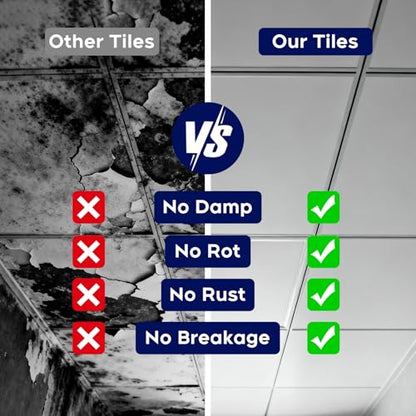 Premium PVC Smooth Drop Ceiling Tiles