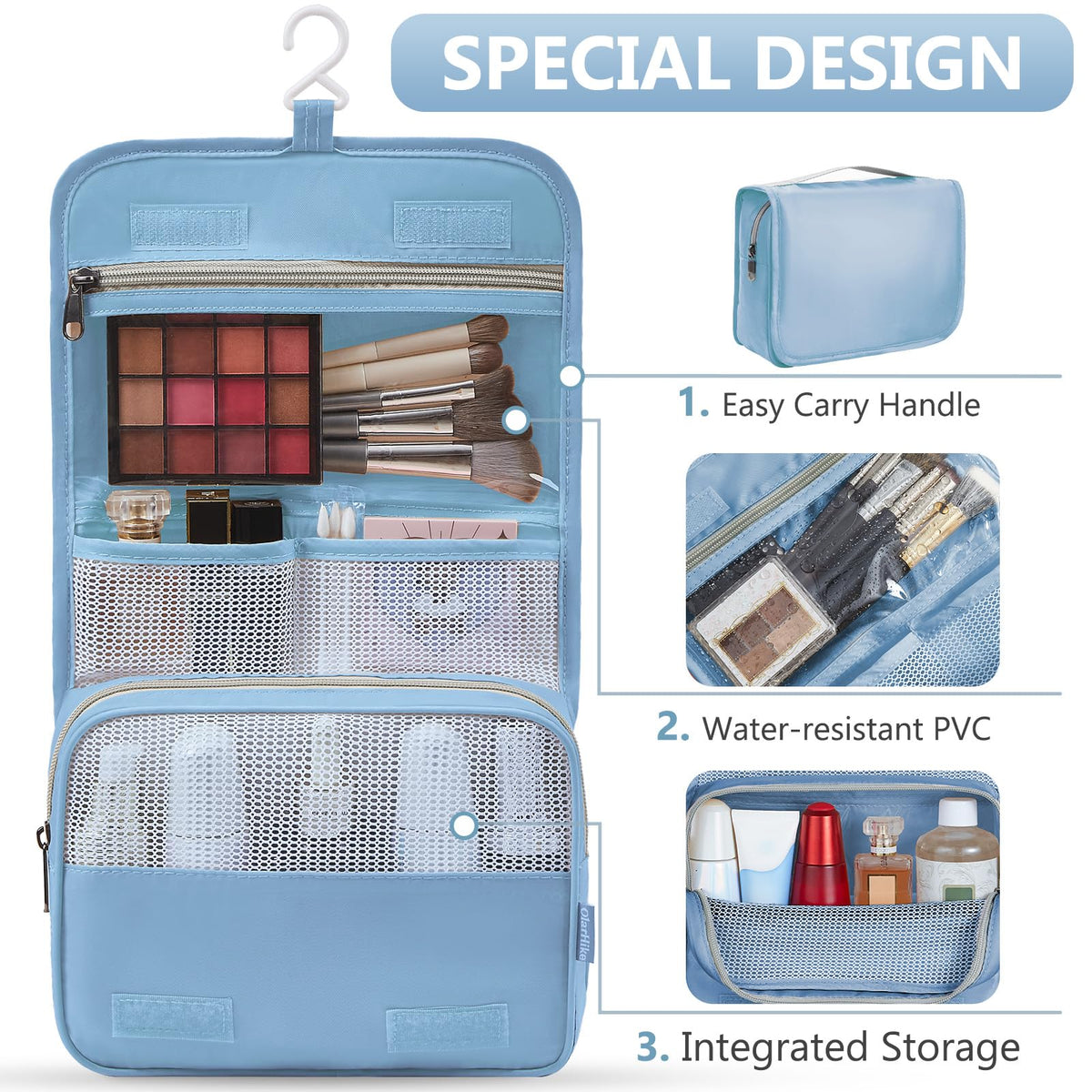 Packing Cubes for Travel (07 Light Blue)