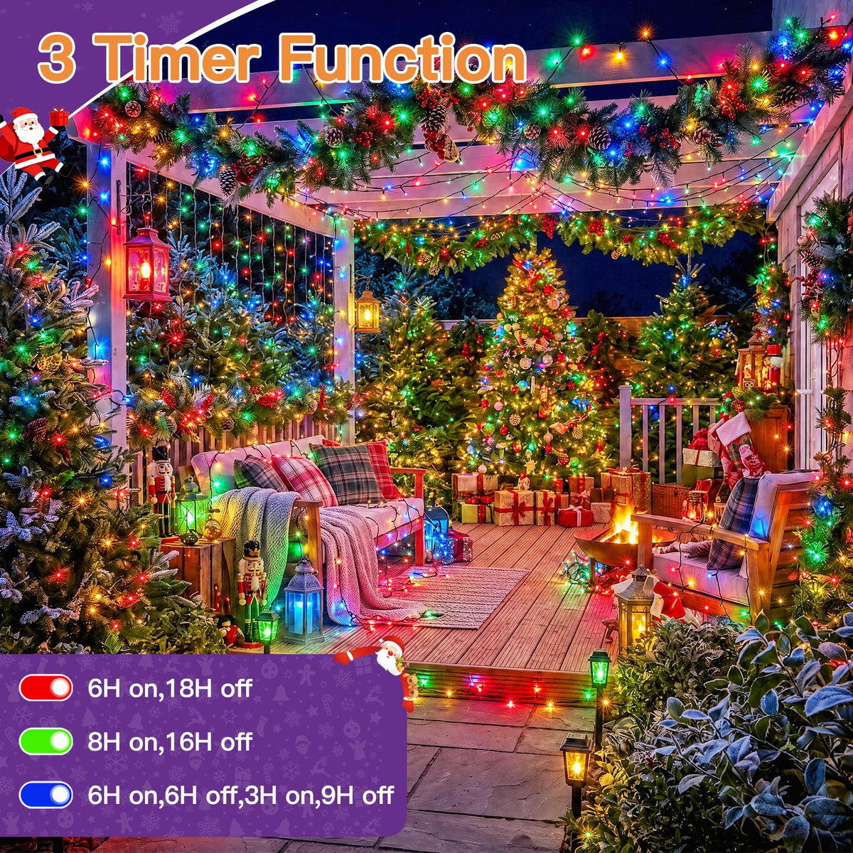 500 LED Christmas Lights Outdoor (Multicolor / 500 LED)