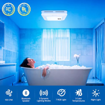Bathroom Exhaust Fan with Bluetooth Speaker