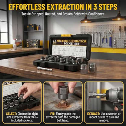 Bolt Extractor Set Heavy Duty