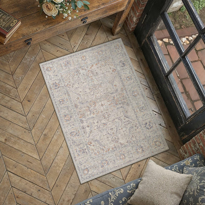 Entryway Rugs 2x3 Washable Rug Blue Grey (Blue Grey / 2' x 3' (Rectangular))