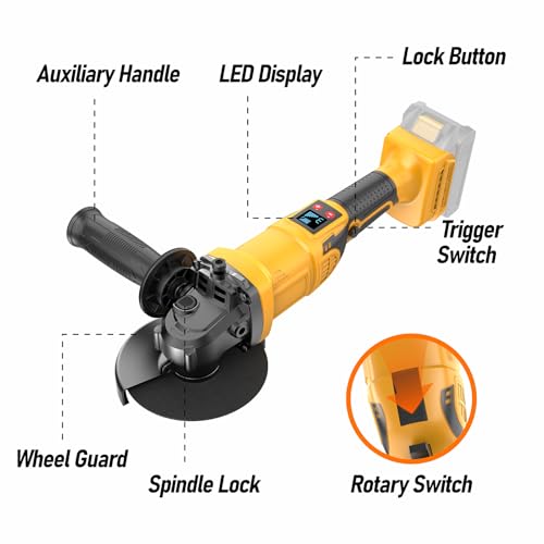 Cordless Angle Grinder Fit for Dewalt 20V Max Battery