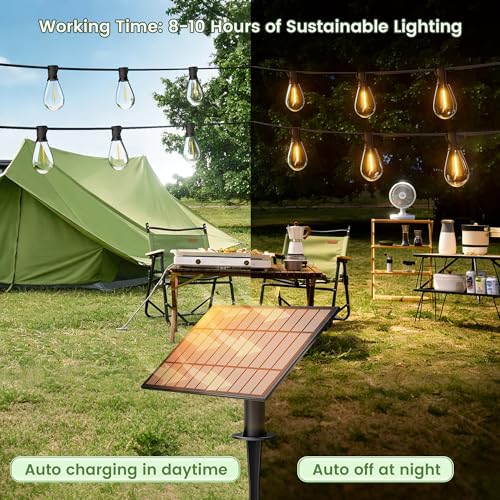 Outdoor String Lights (Cozy White / 50FT-Solar)